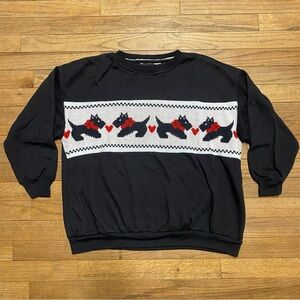 Vintage Ugly Christmas Sweater Scottie Dog Design (No Size Tags) Separate Issue